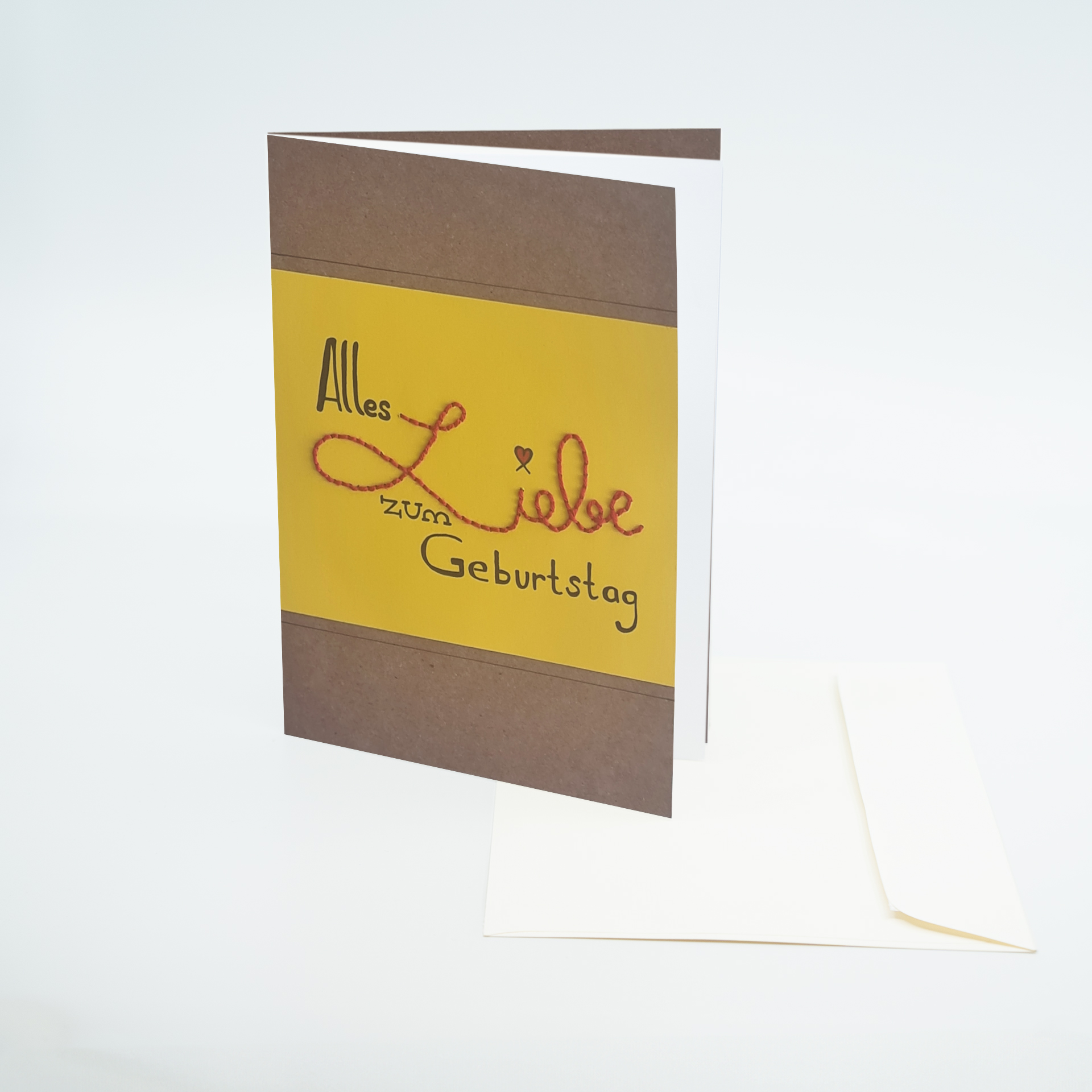 Kunstkarte – Alles Liebe zum Geburtstag (gelb)